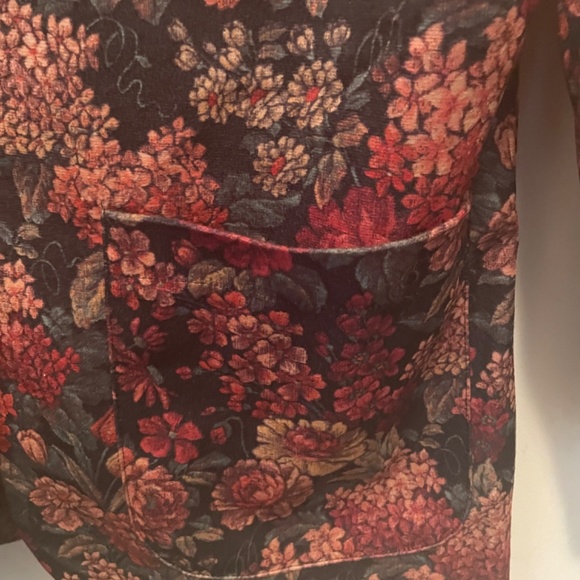 Vintage Floral Fire Island Blazer Size 12 - Picture 4 of 6